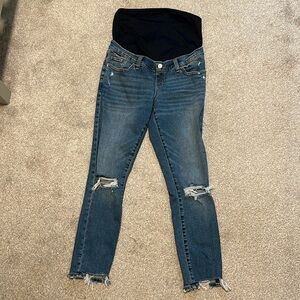 Abercrombie & Fitch Maternity Super Skinny Ankle Jean with Distressing Size 28/6